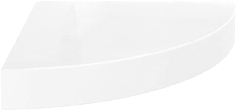 Floating Corner Shelves 2pcs High Gloss White MDF
