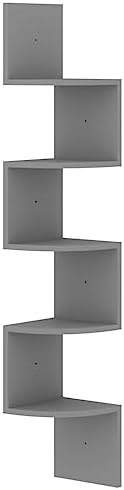 Floating Wall Corner Shelf - Gray Design
