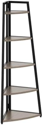 Tribesigns 70 Inch Tall Corner Shelf Grey