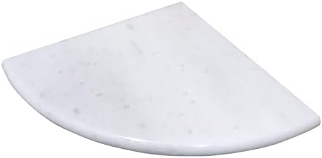 White Marble Corner Shower Shelf 9 Inch
