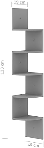 Floating Wall Corner Shelf - Gray Design