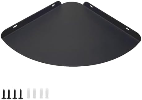 Small Wall Mounted Floating Corner Shelves Metal Black 7 Inch