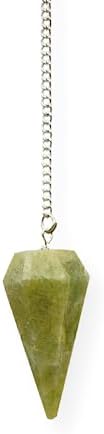 Natural Gemstone Crystal Faceted Pendulum