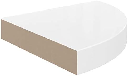 Floating Corner Shelves 2pcs High Gloss White MDF