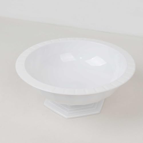 Efavormart 3 Pack White Roman Style Footed Compote Bowls