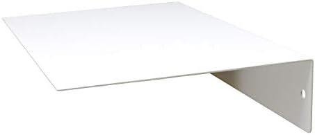 Buhbo Mitus Floating Shelf Wall Mounted 8x12 Heavy Duty Steel White
