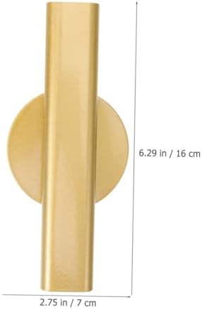 VOSAREA 2pcs Nordic Style Wall Mounted Metal Tube Vase Adhesive Holder