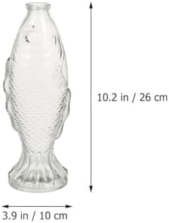 Zerodeko Fish Shaped Glass Bottle Decorative Vase