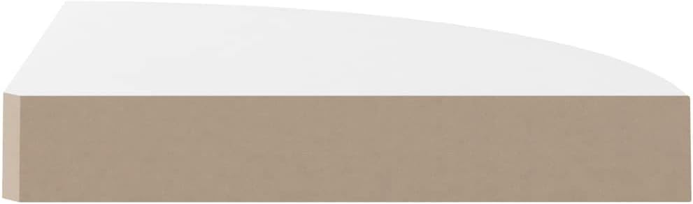 Floating Corner Shelves 2pcs High Gloss White MDF