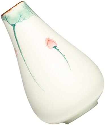 GANAZONO Unique Lotus Hand Painted Ceramic Flower Vase