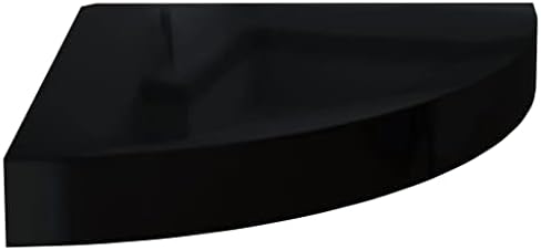 Floating Corner Shelves 2 Pcs High Gloss Black MDF