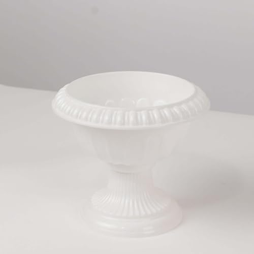 Efavormart 4 Pack White Roman Style Plastic Vase Pots