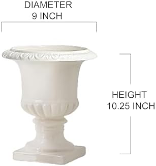 Serene Spaces Living Ceramic White Vase for Flowers 1025 In