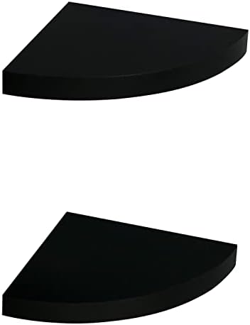 AHDECOR Black Corner Shelves Set of 2