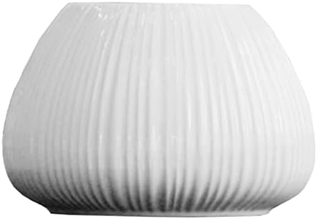 Vertical Striped Ceramic Flower Vase for Tabletop Decor