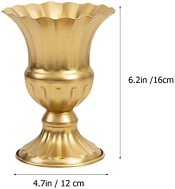 BESTOYARD Vintage Golden Wrought Iron Flowerpot