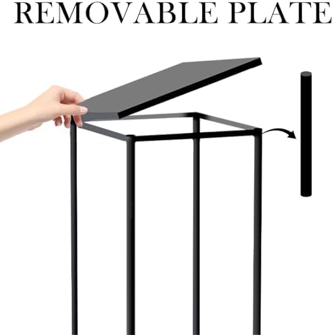 3 Pcs Black Metal Vase for Wedding Centerpieces
