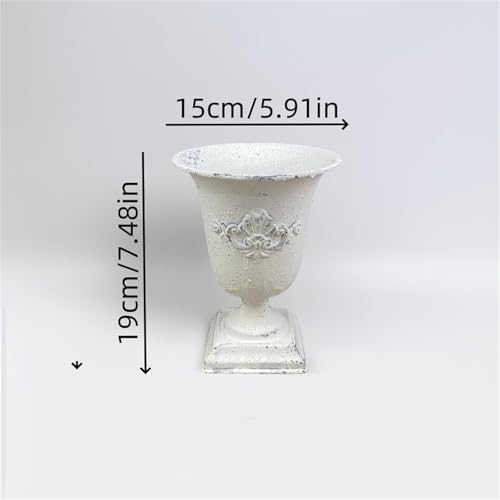 Cayker Chippy Urn Metal French Country Decor