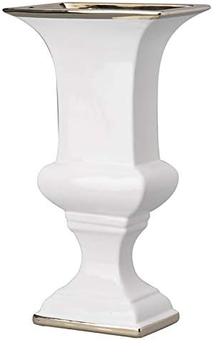 T2 Concept 100 Ceramic White Urn with Gold Trim