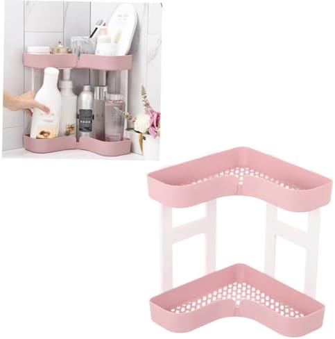 GLEAVI Corner Shelf Organizer 2-Tier Bathroom Storage Rack