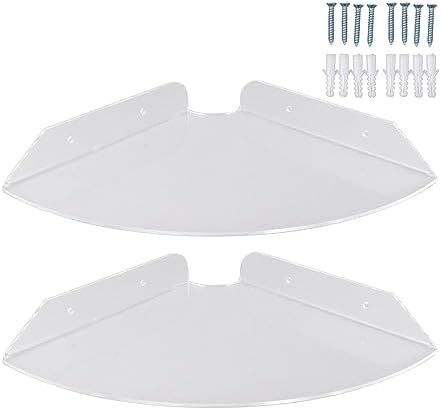 TOPINCN Corner Wall Shelf with Cable Raceway