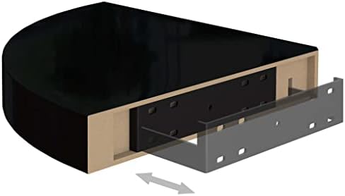 Floating Corner Shelves 2 Pcs High Gloss Black MDF