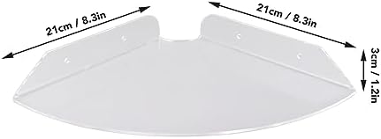 TOPINCN Corner Wall Shelf with Cable Raceway