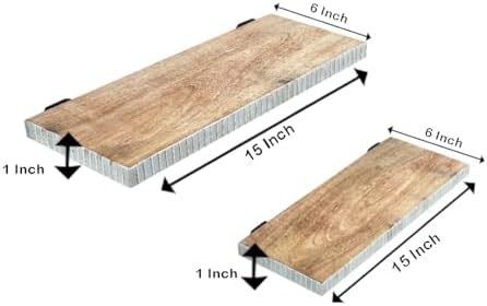 Moxly Floating Wall Shelves Set of 2