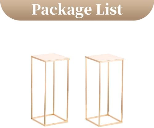 Modern Geometric Gold Wedding Centerpiece Vase 236in Metal Stand