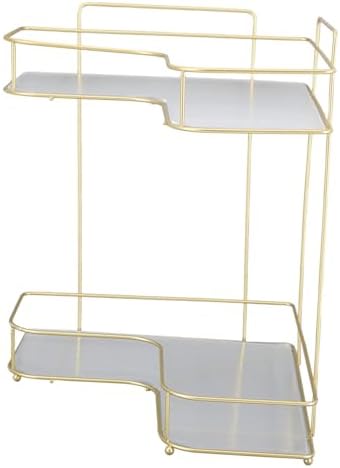 Corner Bathroom Organizer with Acrylic and Iron Construction