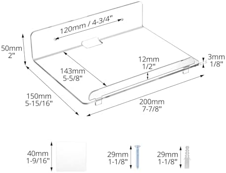 QWORK 2 Pack Floating Wall Shelves for Home Decor