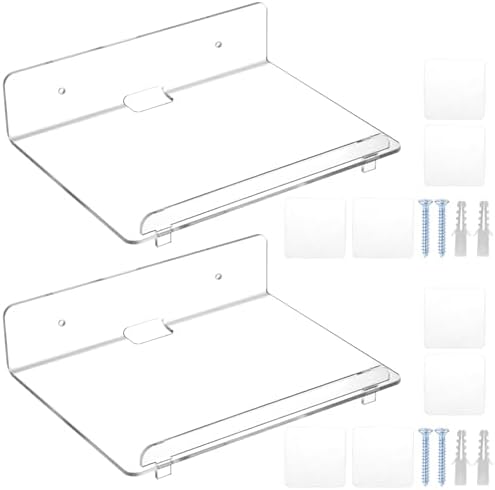 QWORK 2 Pack Floating Wall Shelves for Home Decor
