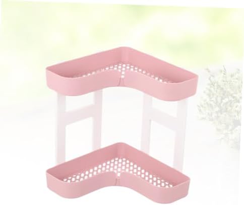 Ciieeo Pink Two-Tier Storage Rack Organizer for Bathroom Kitchen Countertop