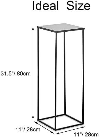 Inweder Black Plant Stand for Wedding Centerpieces 2 PCS