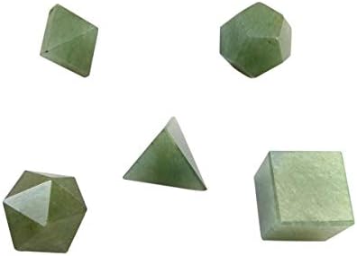 Wow A Green Aventurine Crystal Sacred Geometry Set 5 Stones