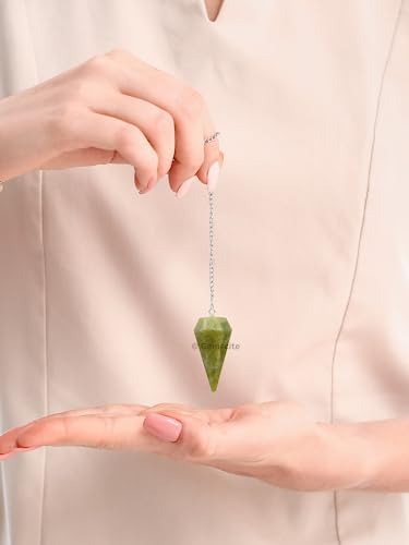 Natural Gemstone Crystal Faceted Pendulum
