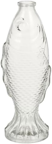 Zerodeko Fish Shaped Glass Bottle Decorative Vase