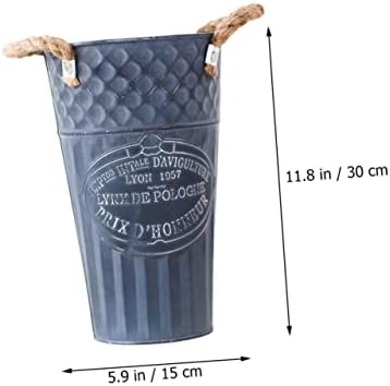POPETPOP Rustic Flower Vase with Handles for Home Decor