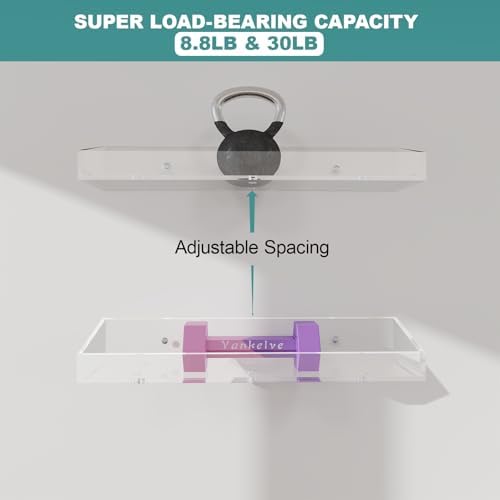 DigDozer Acrylic Wall Shelves 4PCS Clear Floating Storage