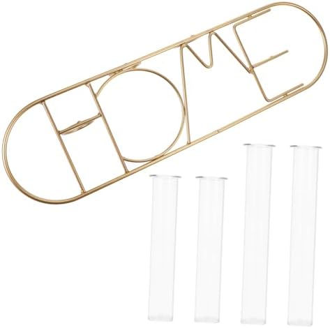 Zerodeko 1set Wrought Iron Wall Vase for Hydroponics and Dried Flowers