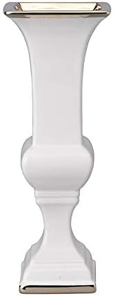 T2 Concept 100 Ceramic White Urn with Gold Trim