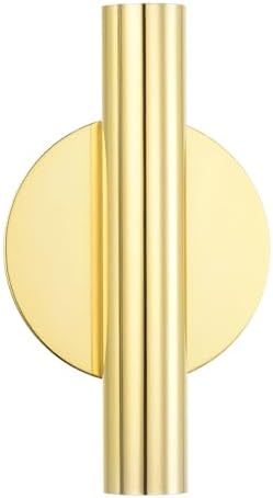 PATIKIL Wall Flower Vase Tube - Gold Tone Metal
