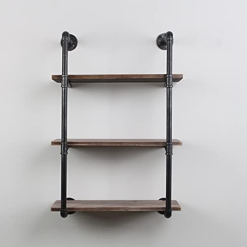 Industrial Style 24in Rustic Metal Floating Shelves