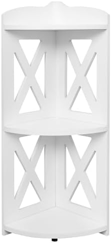 YCICI Corner Shelf Stand 3 Tier Natural Wood