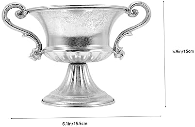 Silver Urn Vase For Wedding Decor And Home Display
