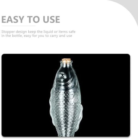 Zerodeko Fish Shaped Glass Bottle Decorative Vase