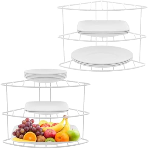 3-Tier Corner Shelf Organizer for Kitchen Storage