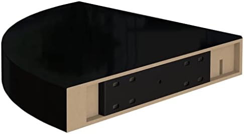 Floating Corner Shelves 2 Pcs High Gloss Black MDF