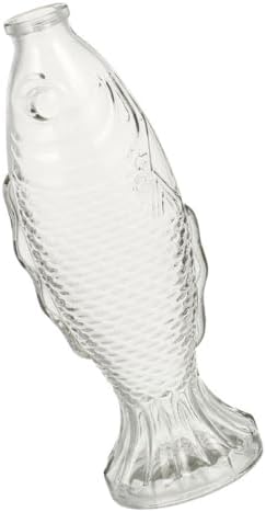 Zerodeko Fish Shaped Glass Bottle Decorative Vase