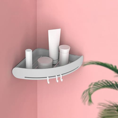 Corner Wall Shower Shelf Space-Saving Bathroom Storage Shelf